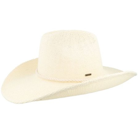 Brixton - Vit straw Hatt - Austin Cowboy Bone Straw Hat @ Hatstore