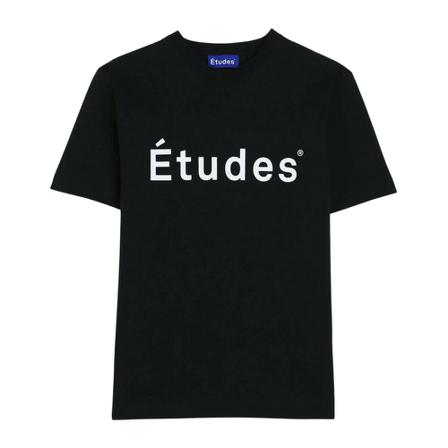 Études Wonder t-shirt zwart , Zwart , Heren , Maat: L