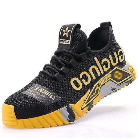 Arbejdssko Stål Tå Herre Sikkerhedssko Punkteringssikre Arbejdssko Støvler Mode Inde Gul