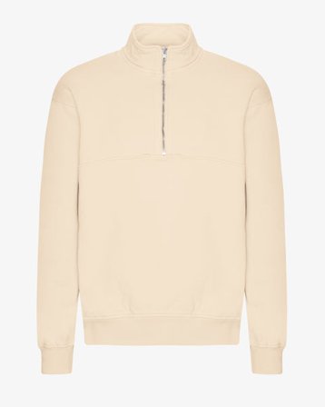 Organic Quarter Zip - Ivory White