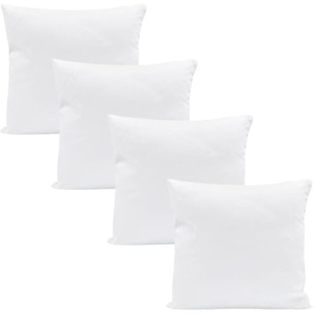 Mikrofiber Quiltad Kudde 40x40 cm - Sovkudde Vit Kudde Vit Fyllning Kudde - Set om 4