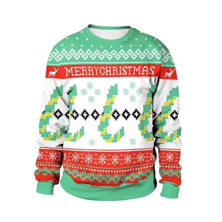 Pariskunnalle printed pitkähihainen neulepusero Miesten naisten joulujuhla pyöreä kaula Uutuus ruma neulepusero casual topit style 4 M