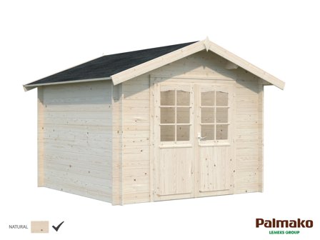 Palmako Lotta Stuga 7,6 m²/inv. 7,3 m², utan golv, obehandlad, Stugor & förråd