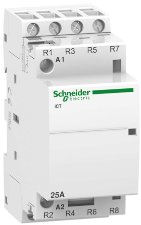 Schneider Electric A9C20837 Normkontaktor 25 A, 4P, 240 V, 4BR, Elfordeling & strømforsyning