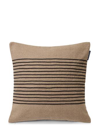 Deco Striped Cotton Canvas Pillow Cover Home Textiles Cushions & Blankets Cushion Covers Beige Lexington Home