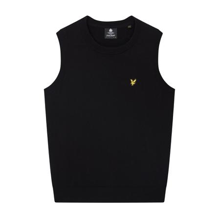 Lyle & Scott Sleveless Strik Sort, Herre Veste