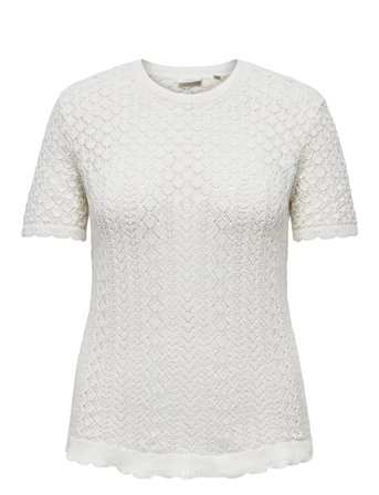 Carsaga Life Ss O-Neck Knt White ONLY Carmakoma