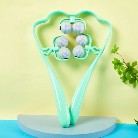 1 stk. Plast Triggerpunktterapi Nakkemassasje Massageador Massagem Relief Håndrulle Nakkemassasjeapparat for Nakke Skulder Triggerpunkt