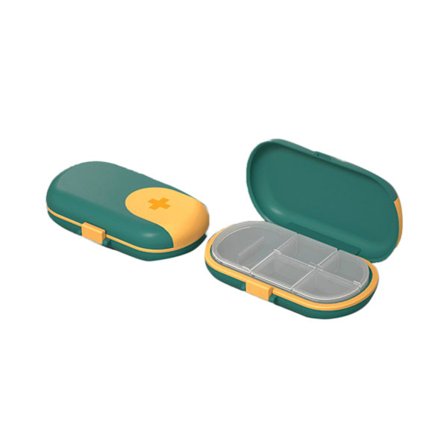 Bærbar medisin oppbevaringsboks stor kapasitet reiseveske forseglet rom grønn