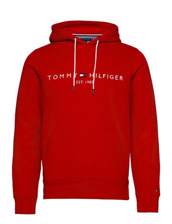 Tommy Logo Hoody Hettegenser Genser Rød Tommy Hilfiger