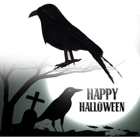 Halloween Dekoration Realistiska Kråkor Halloween Handgjorda Kråka Prop