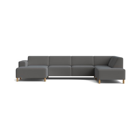 Seam U-sofa, venstrevendt - Lisboa Antracit - 344x206x78 - Sofa, u-sofa