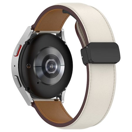 22 mm läderband med viklås för Samsung Galaxy Watch3 45 mm/Watch 46 mm/Huawei Watch 4