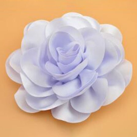 Hårklemme Satin Blomst HVID