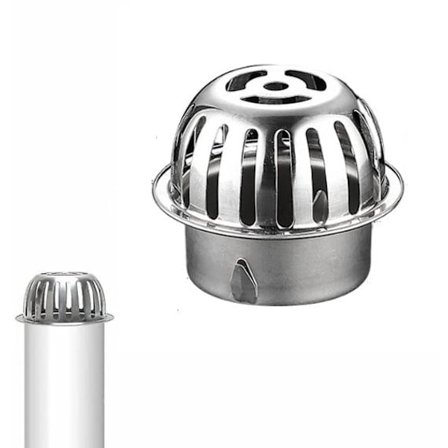 (diameter: 75mm) 304 Takrennerist i rustfritt stål - Takrennerist - Løvfilter for takrør, løv, mose