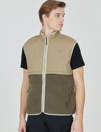 Whistler Oak M Teddy Vest - Khaki green - S