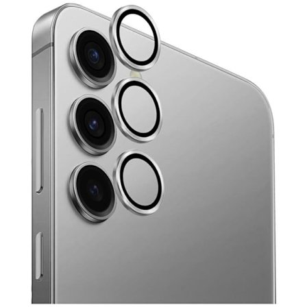 UNIQ Galaxy S25 Kameralinsskydd Härdat Glas Optix Aluminium - Silver