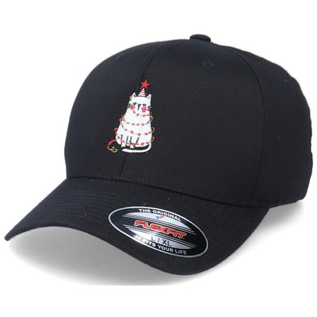 Iconic - Noir flexfit Casquette - Christmas Tree Cat Black Flexfit @ Hatstore