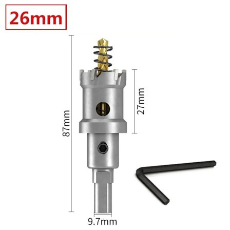 TCT Hullsag Metall kjernebor 26MM