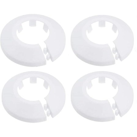 4 st Väggfläns Ytterdiameter Fläns Enkel Installation Plast Radiator Rosett Vattenrör Avloppsrör Lock Krage Väggrör Lock Dekoration Pi