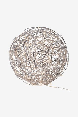 Jotex - Lichterkette TRASSEL Aluwire 40 cm Silberfarben - Kaufe Dekobeleuchtung bei Jotex