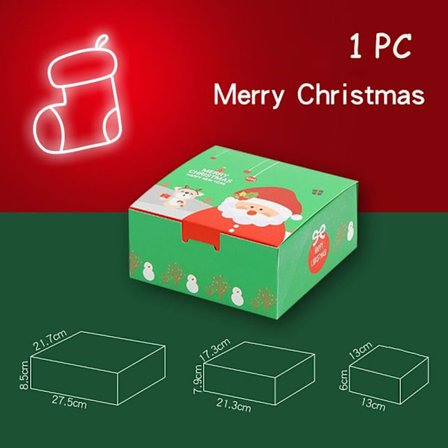 Biscuit Emballageæske Slikæske GRØN 13X13X6CM