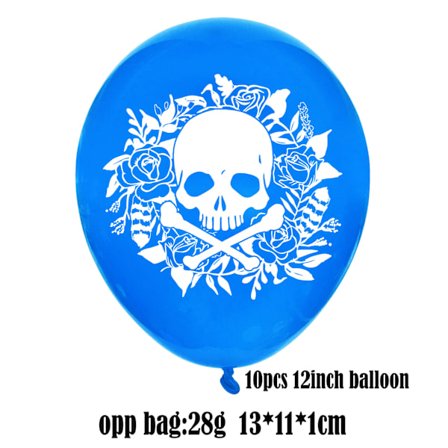 2-PACK Mexikansk Day of the Dead Animal Skull Ballong Flagga Flagga Day of the Dead Dekorationstillbehör för Halloweenfest
