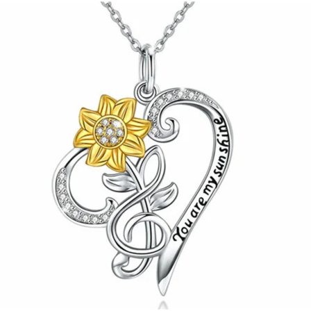 Du Er Mitt Solskinn Halskjede Solsikke Halskjede for Kvinner og Jenter
