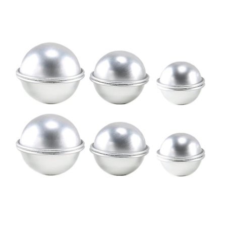 6 stk DIY Badebombeform Kule Runde Ballformer Verktøy Tilbehør