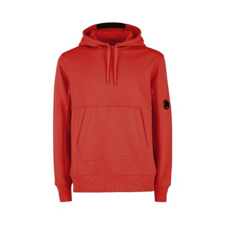 C.p. Company Diagonal Raised Fleece Arm Lens Popover Hoody Rød, Herre Sweatshirts