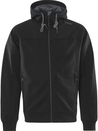 Fristads 7550 GSM Hettegenser svart/grå, helglidelås Svart/grå, Klær