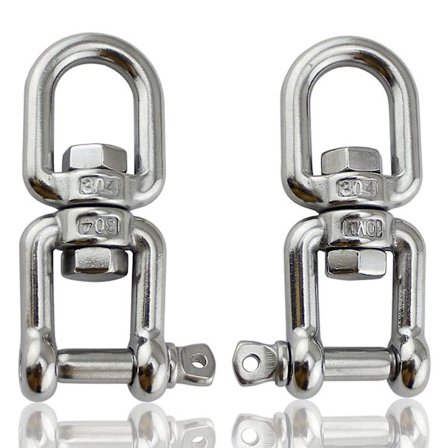 M8-2stk 304 Rustfritt Stål Svingbar Sjakkel, Øye Til Øye Svingbar Ring, For Hengende Crday Gave