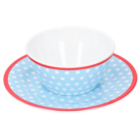 Skål och fat set imitation porslin fruktsallad dessert tallrik porslin servis