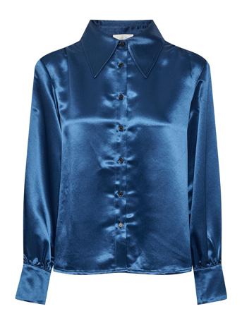 Nillamw Shirt Långärmad Skjorta Navy My Essential Wardrobe