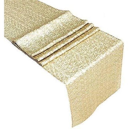Sequin Bordløbere - 12 X 108 Tommer Glitter Bordløber - Festartikler Stof Dekorationer Til Os