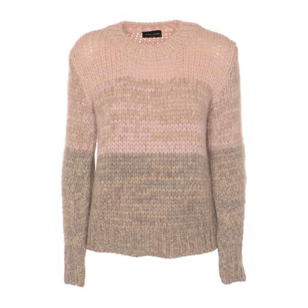 Roberto Collina, Round-neck Knitwear Roze, Dames, Maat:S