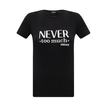Versace T-shirt with logo Sort, Dame T-shirts