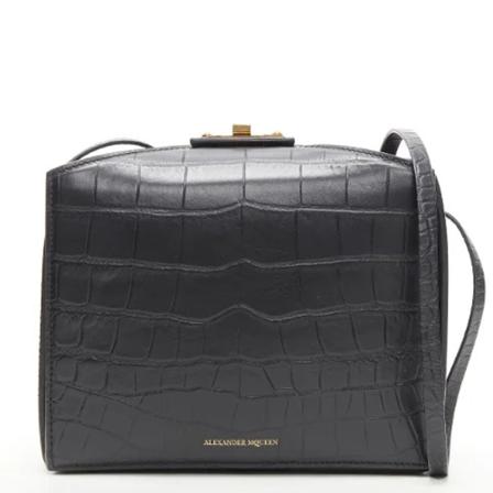 Alexander McQueen Pre-owned, Pre-owned Leather shoulder-bags Zwart, Dames, Maat:ONE Size,leer