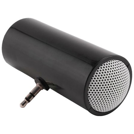 3,5 mm Stereo Mini Högtalarförstärkare för Mobiltelefon Surfplatta PC - Svart