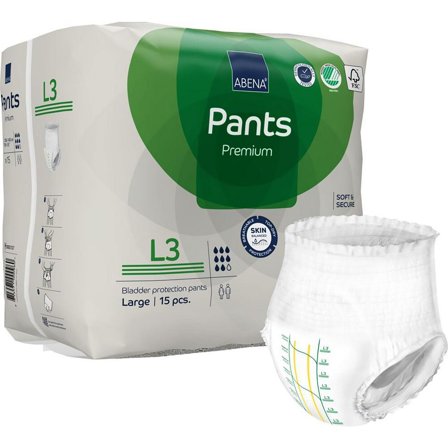 ABENA Inkoskydd Pants L3 Premium 100-140cm 15/fp - Lyreco - Sjukvård och omsorg - Diagnos och behandling - Inkontinensskydd