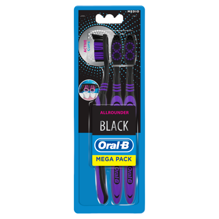 Spazzolino Manuale Oral-B Allrounder Black 3 Pezzi