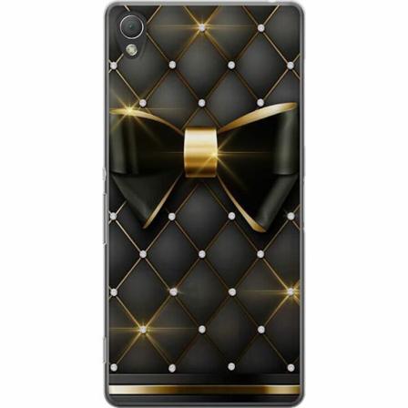 Sony Xperia Z3 Genomskinligt Skal Gyllene Rosett