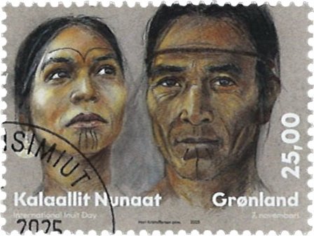 Grønland - International Inuit Dag - Stemplet frimærke
