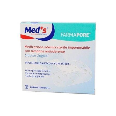 Meds Fermapore Medicazione Adesiva Sterile Impermeabile 10x8cm 5