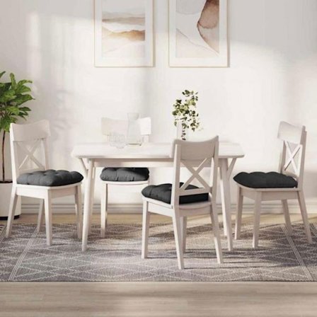 Stolsdyna - sitsdyna Vidaxl Sitskuddar 4 st Mörkgrå 40 x 40 cm