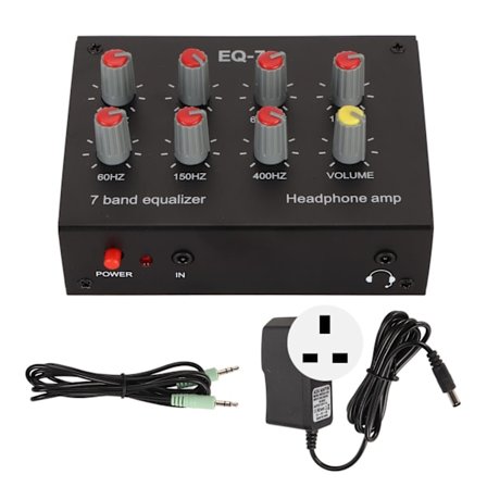 7-bands equalizer RCA-ingång utgång volym justerbar 2-kanals bilstereo EQ förstärkare 100-240V