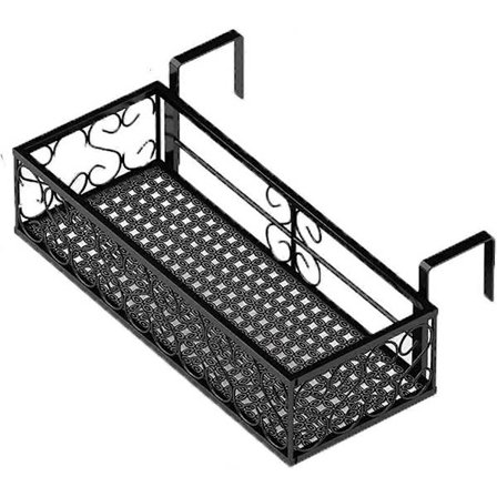 Hængende blomsterpotte altanrækværk holder rækværk hængende blomsterstativ metal plantekasser