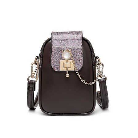 Mobiltelefon Taske Kvinder Crossbody Lodret Mini Taske Kvinder Skuldertaske Student Lynlås Lille Taske