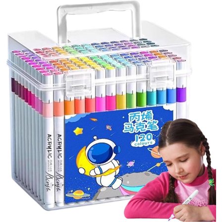 120 färger enhörningsfärgpenna akrylmarkör '-FY