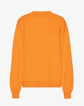 Organic Oversized Crew - Sunny Orange XS